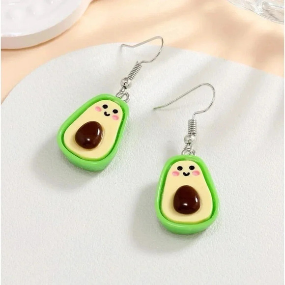 AVOCADO Earrings Teacher fun earrings - Picture 2 of 4
